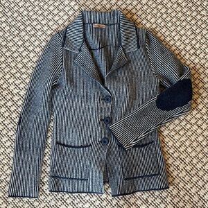 Vintage Stripped Wool Sweater Blazer